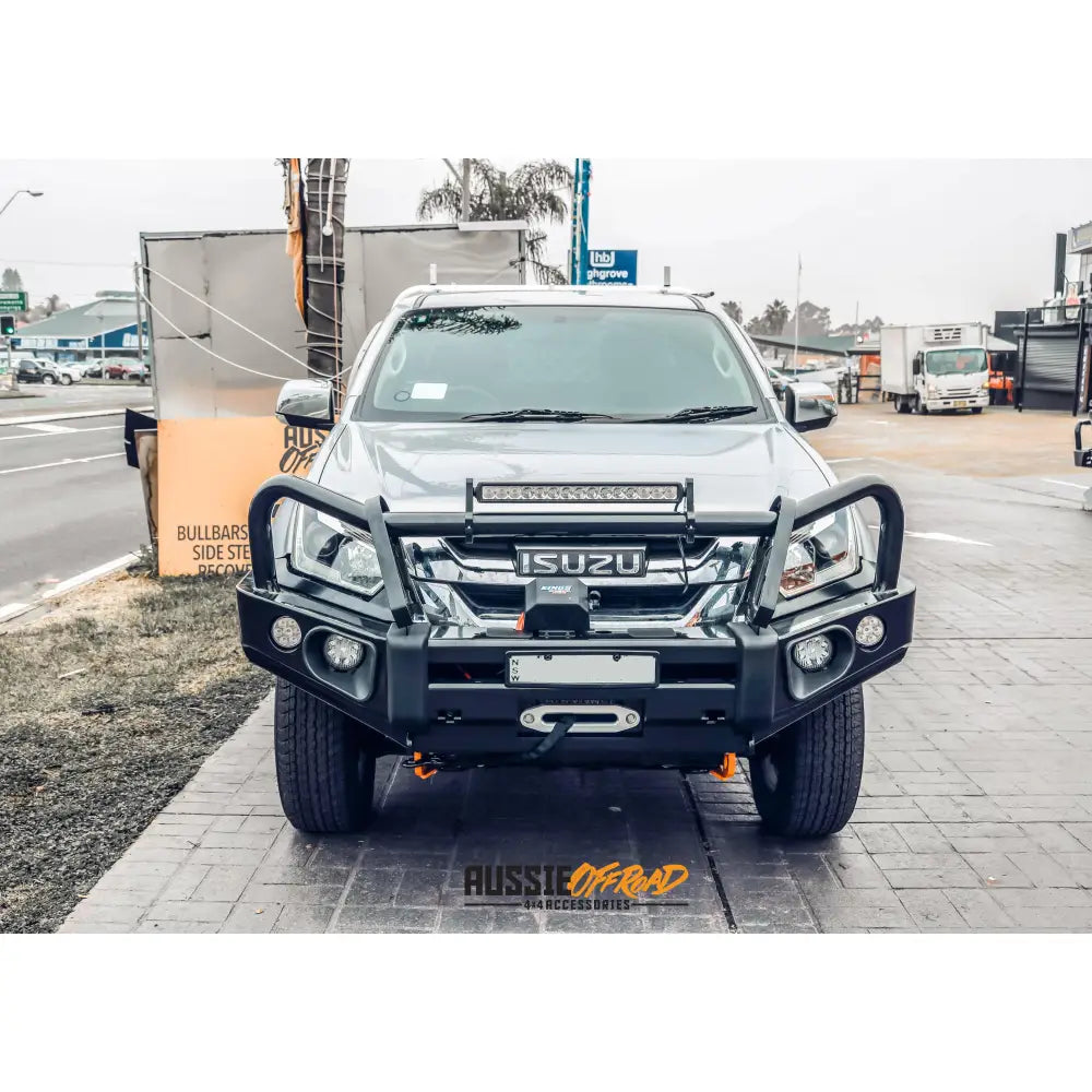 Rockarmor Elite Hoop Steel Bullbar - Isuzu Dmax 01/2017-07/2020 (Bar Replacement Eyebrows)