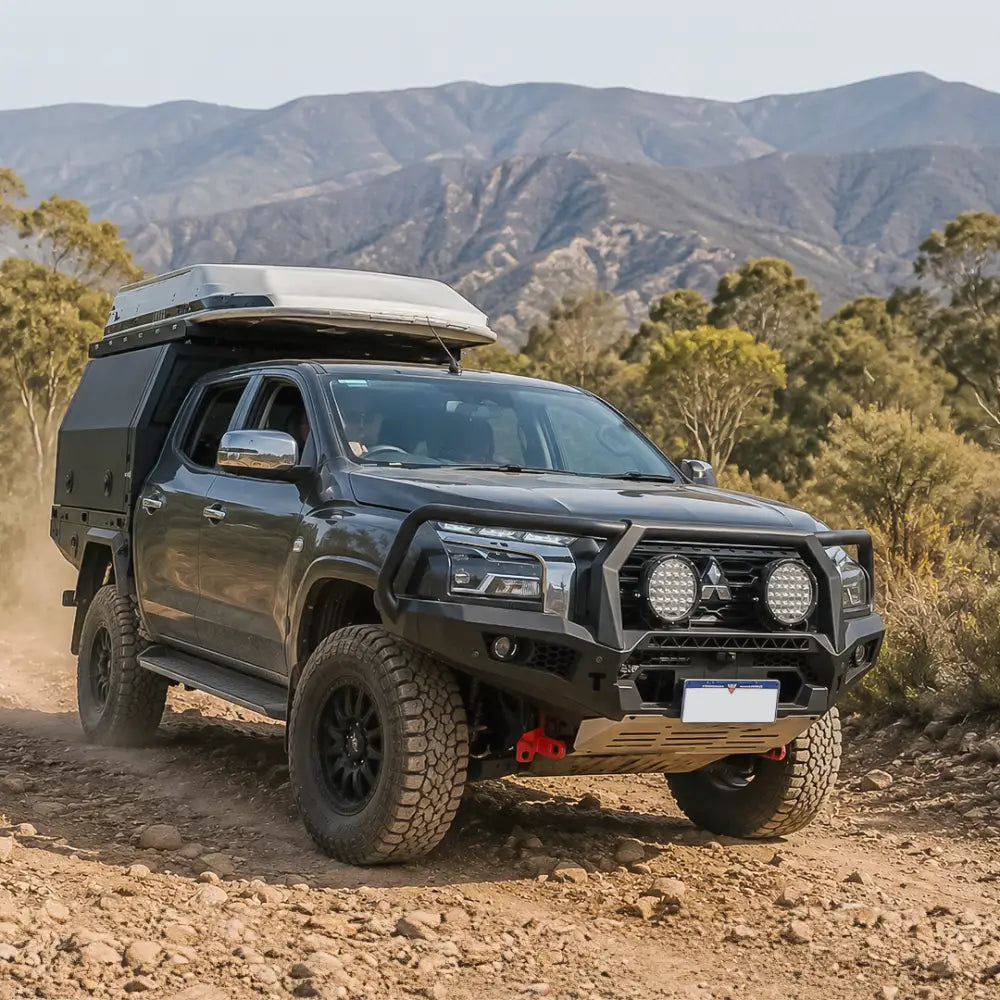 Rockarmor Gt Hoop Bullbar Combo Pack - Mitsubishi Mv Triton 2024 - Winch Bar Combo