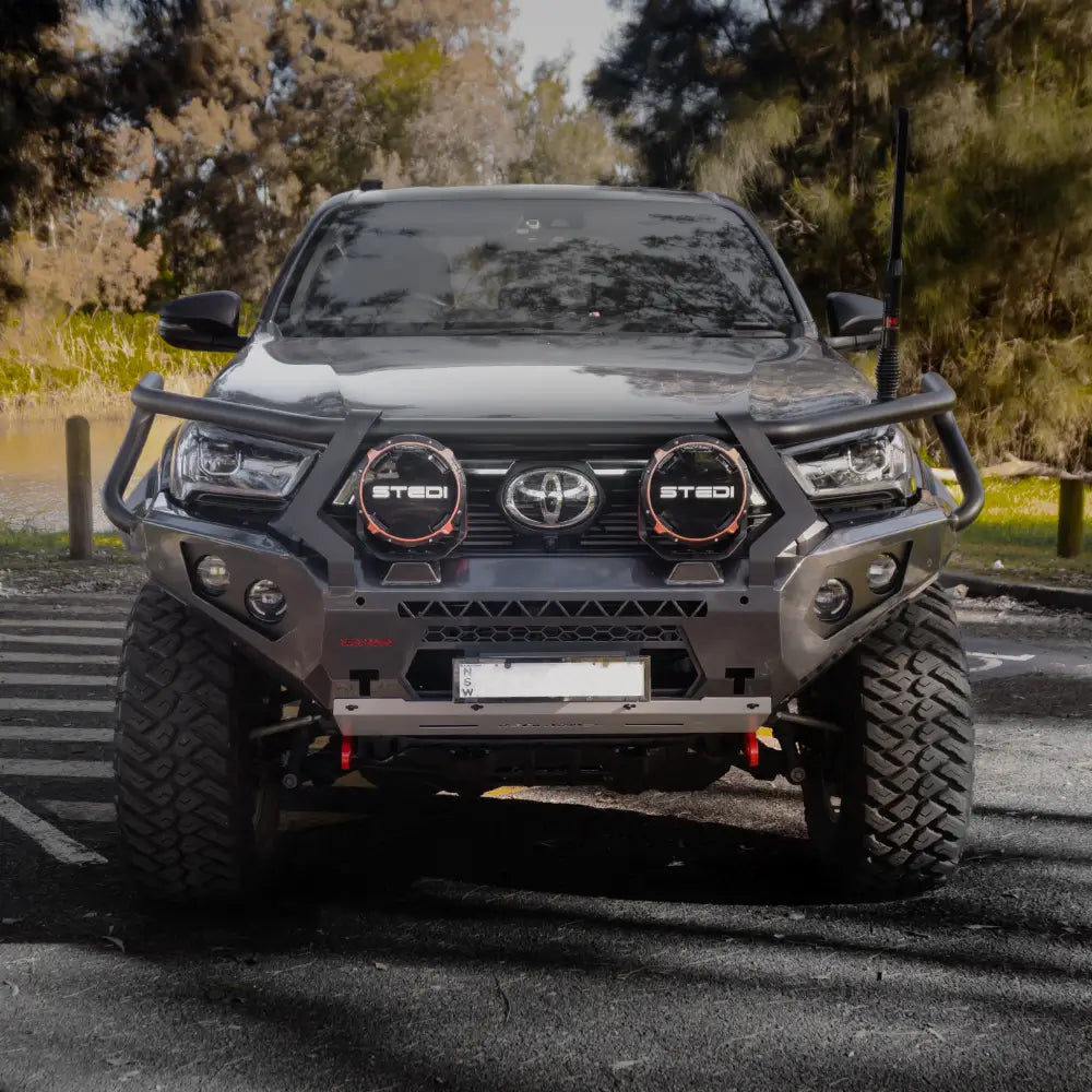 Rockarmor Gt Hoop Bullbar Combo Pack - Toyota Hilux Widebody 2022+ - Winch Bar Combo