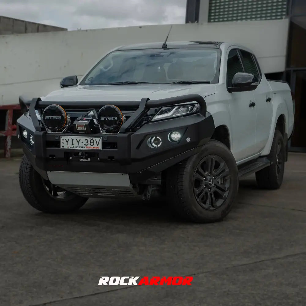 Rockarmor Gt Hoop Steel Bullbar - Mitsubishi Triton Mr 12/2018 - 02/2024 (Full Bar Replacement) - Winch Bar