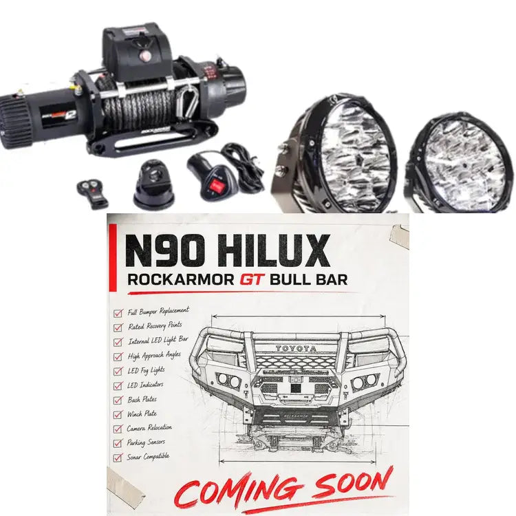Rockarmor GT Hoop Bullbar Combo Pack - Toyota Hilux N90 2026+