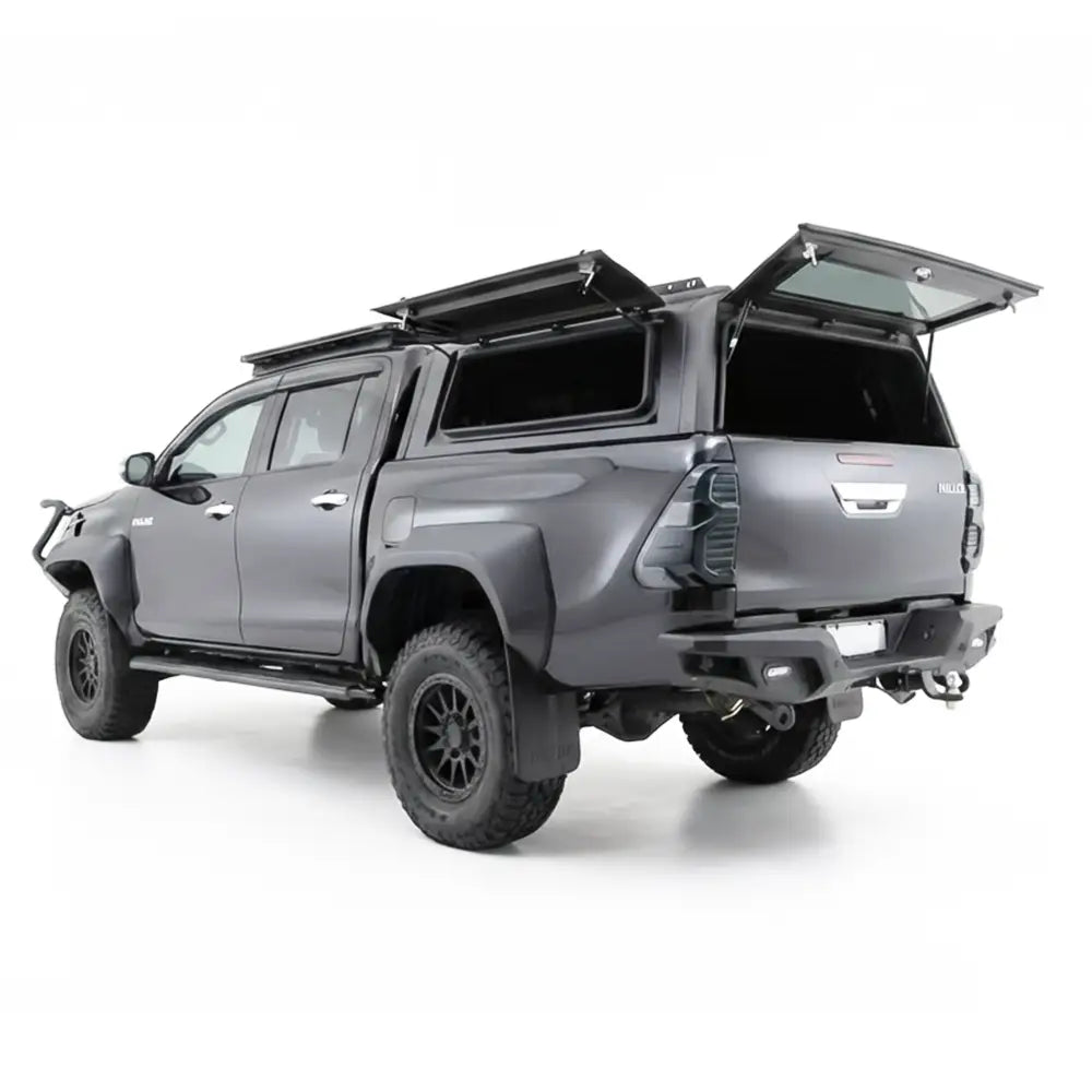 Rockarmor N80 Hilux Aluminium Canopy rear view