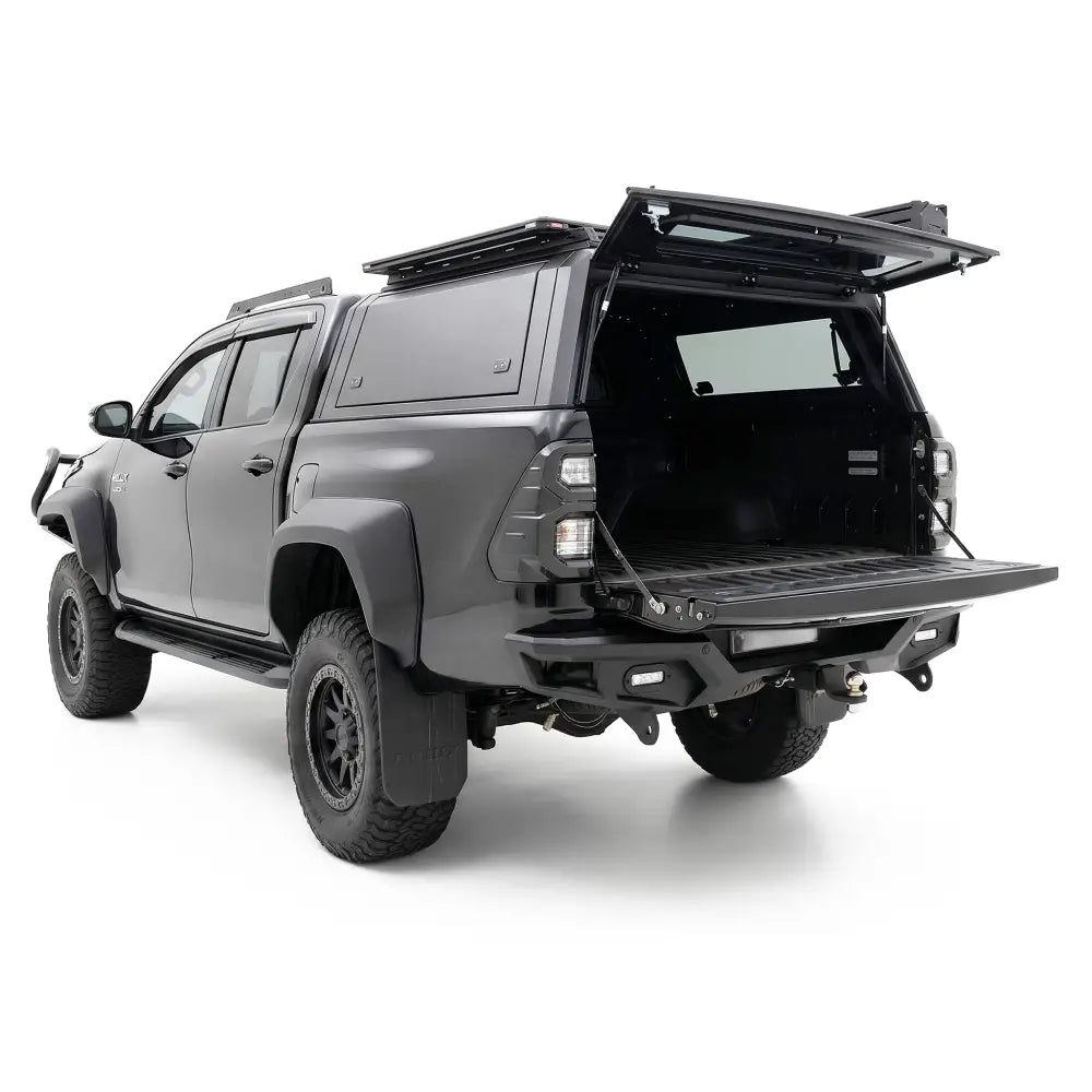 Rockarmor N80 Hilux Canopy tailgate open