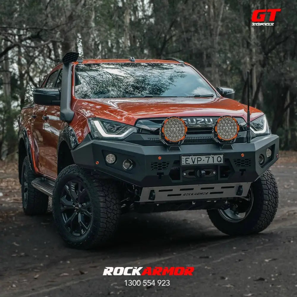 Rockarmor Rock Pack, Isuzu Dmax08/2020+ | GT Hoopless Bullbar + Rock Sliders - Rock Pack