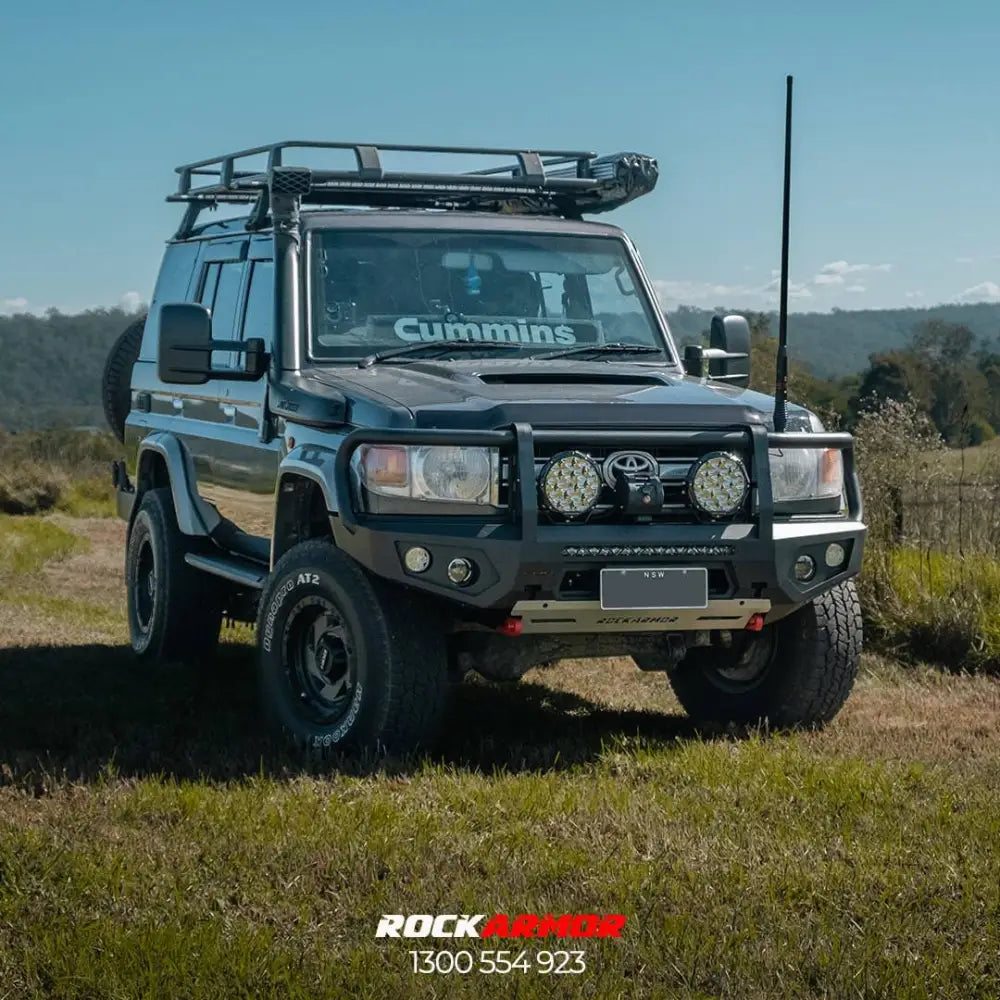 Rockarmor Rock Pack, Toyota Landcruiser 78 Troopy 03/2007 - 08/2022 | GT Hoop Bullbar + Rock Sliders - Rock Pack