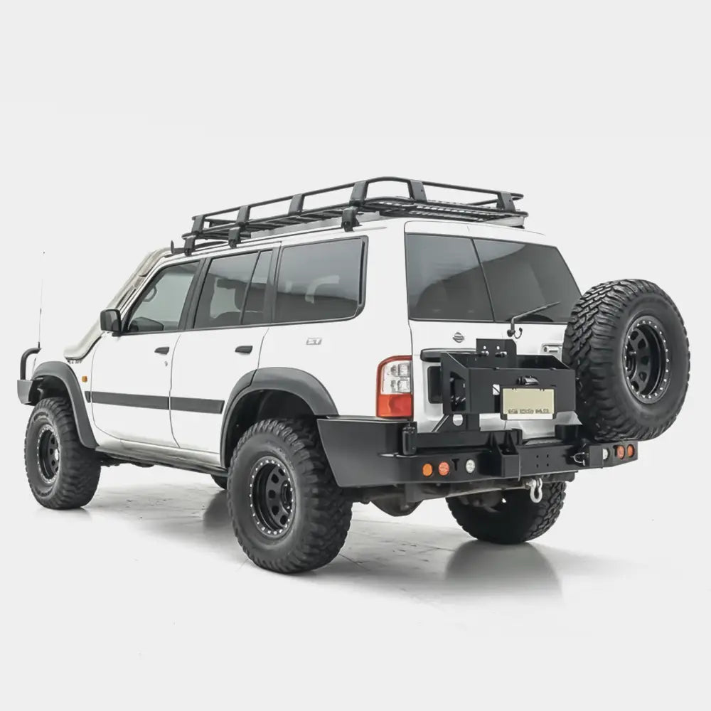 Rockarmor Steel Dual Wheel Carrier - Nissan Patrol Y61 Gu1 2 3 1997-20004 And Gu Wagon