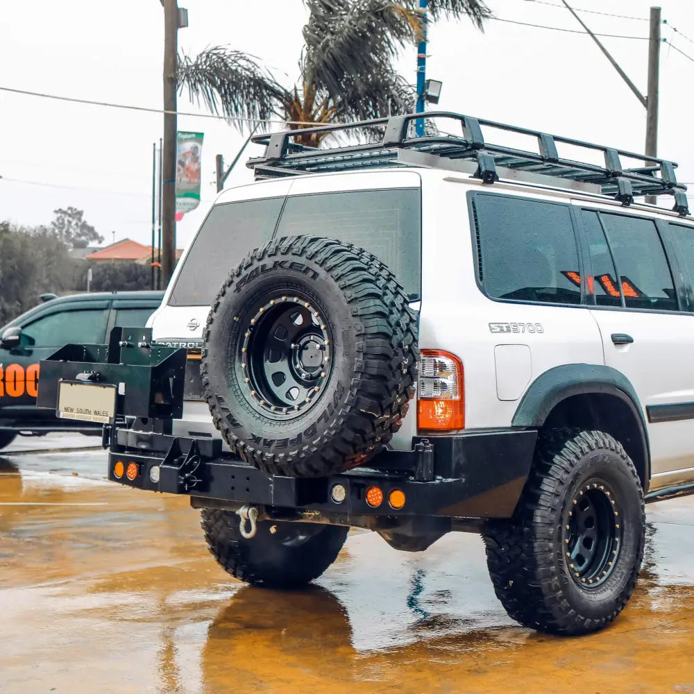 Rockarmor Steel Dual Wheel Carrier - Nissan Patrol Y61 Gu1 2 3 1997-20004 And Gu Wagon