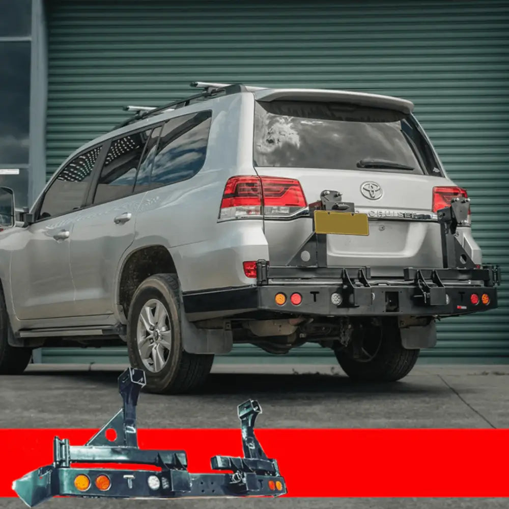 Rockarmor Steel Dual Wheel Carrier - Toyota Landcruiser Fj200 2008 To Current (With Built In Towbar)