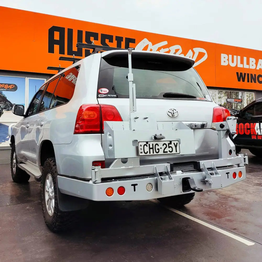 Rockarmor Steel Dual Wheel Carrier - Toyota Landcruiser Fj200 2008 To Current (With Built In Towbar)
