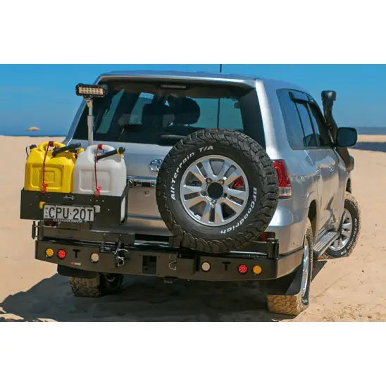 Rockarmor Steel Dual Wheel Carrier - Toyota Landcruiser Fj200 2008 To Current (With Built In Towbar)