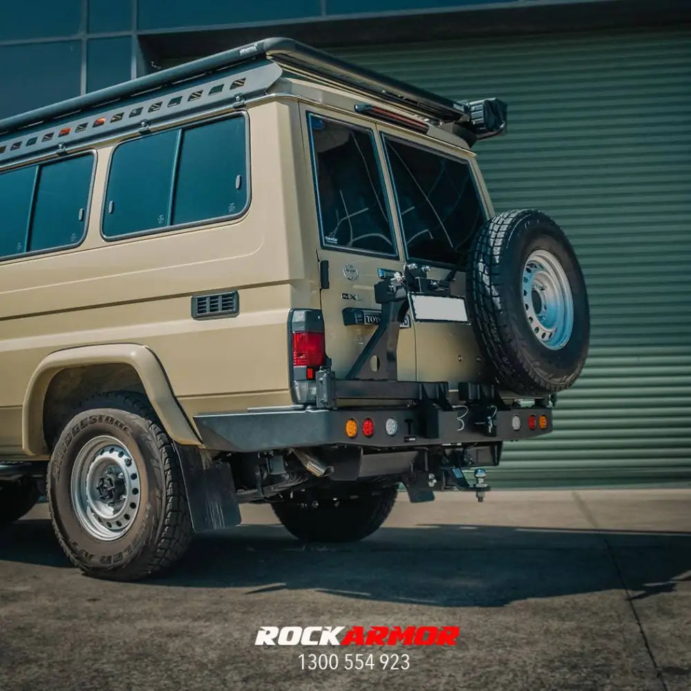 Rockarmor Steel Dual Wheel Carrier - Toyota Landcruiser Fj76 Fj78 1992-2006 Troopy Wagon