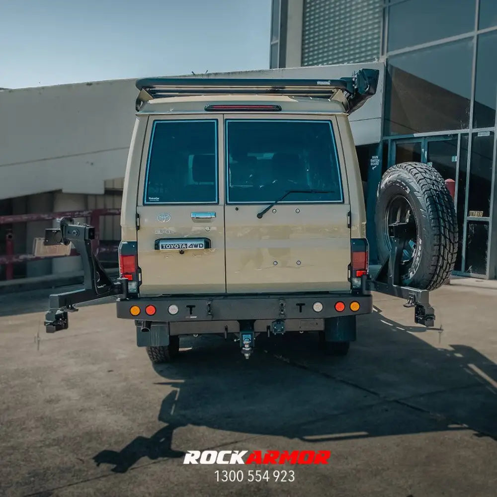 Rockarmor Steel Dual Wheel Carrier - Toyota Landcruiser Fj76 Fj78 1992-2006 Troopy Wagon