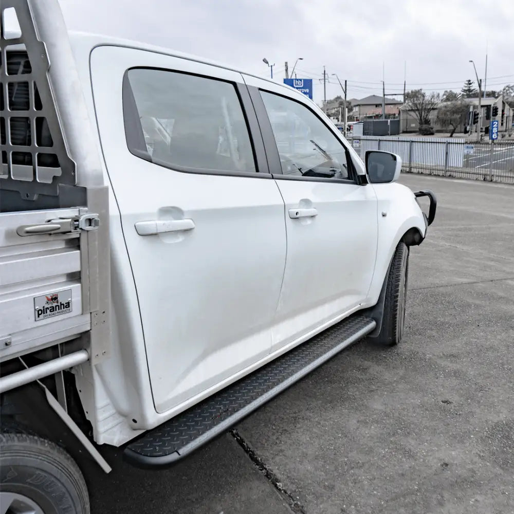 Rockarmor Steel Rock Sliders Side Steps To Suit Isuzu Dmax 08/20+ - Side Steps