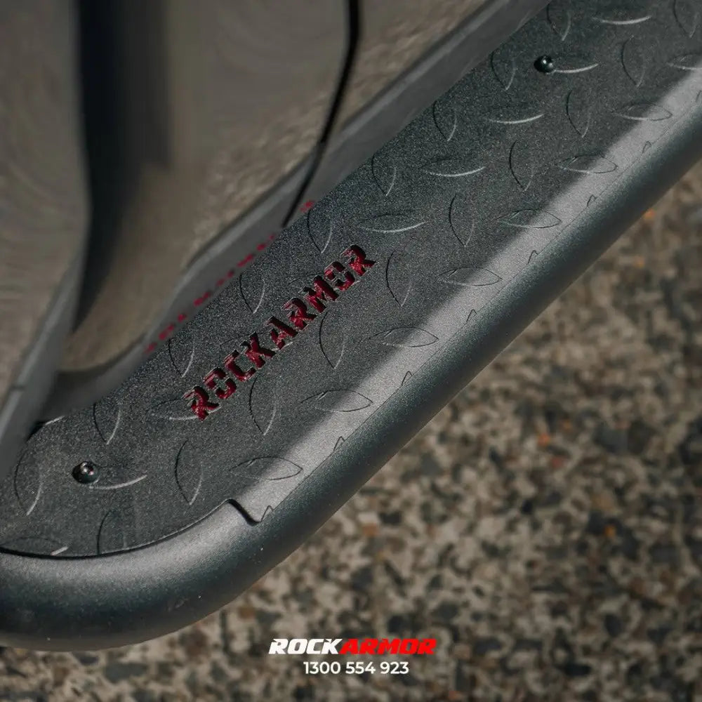 Rockarmor Steel Rockslider Side Steps - Ford Ranger Px1 Px2 Px3 Dual Cab/Extra Cab 2012-2022