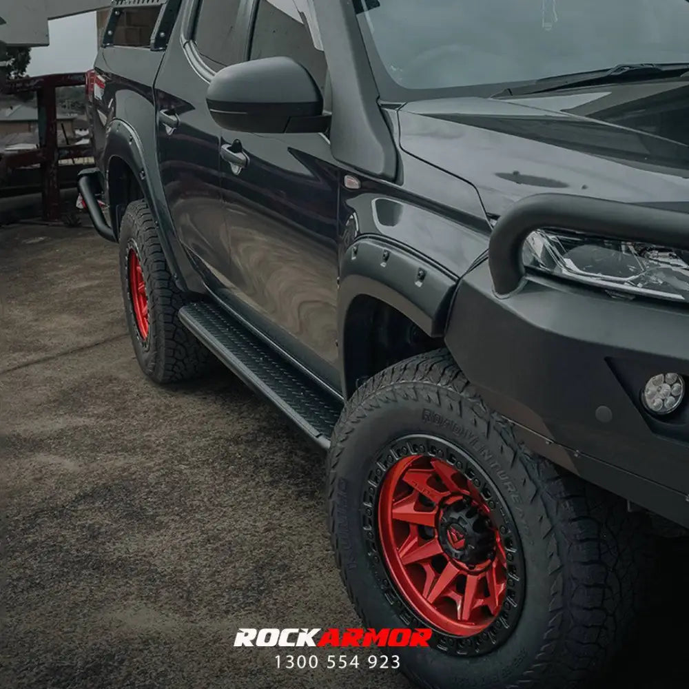 Rockarmor Steel Rockslider Side Steps To Suit Mitsubishi Triton MQ 04/2015 - 10/2018 - Side Steps