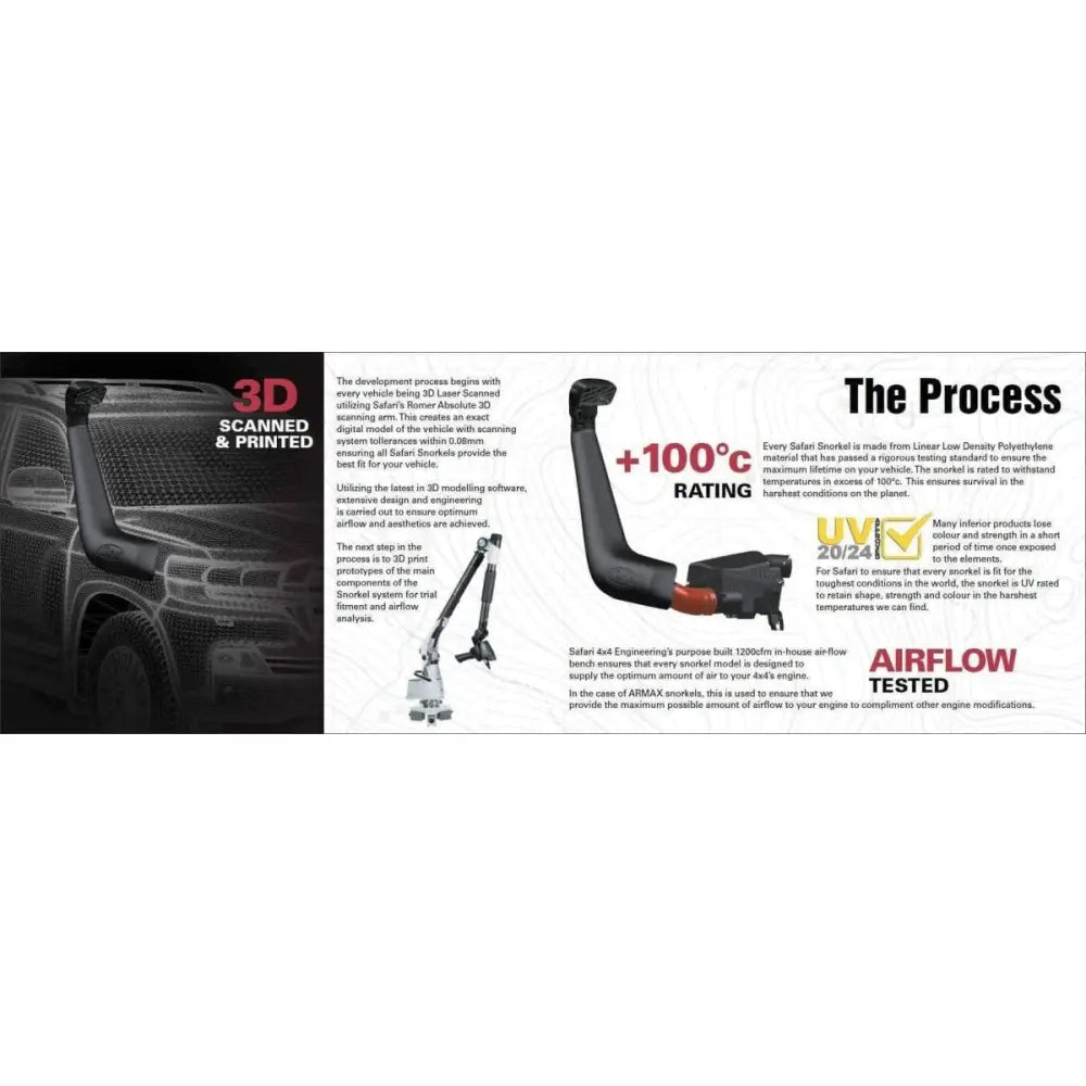 Safari V-Spec Snorkel to suit Holden Colorado RG / Colorado 7 2012+ - Snorkel