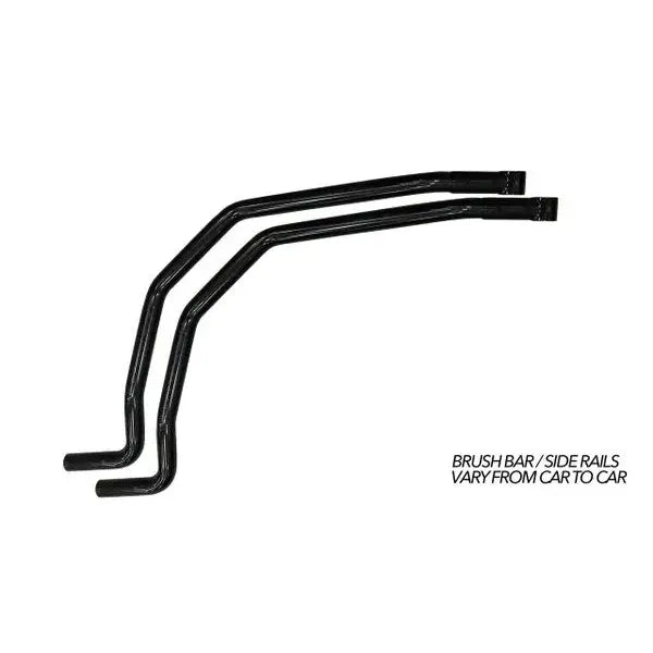 Black metal brush bars for Toyota Hilux bull bar from Rockarmor for enhanced protection