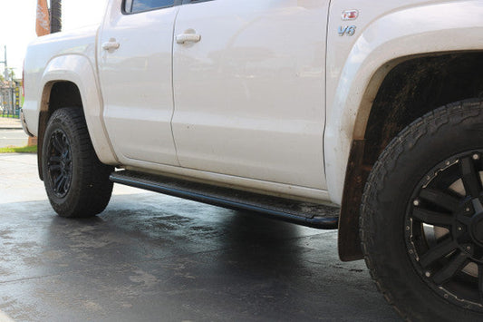 ROCKARMOR STEEL ROCKSLIDER SIDE STEPS TO SUIT VW Amorok 2010 to Current