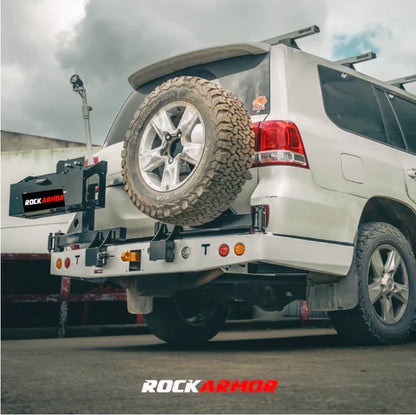 ROCKARMOR STEEL DUAL WHEEL CARRIER TO SUIT TOYOTA LANDCRUISER  FJ200 2008 To Current  (WITH BUILT IN TOWBAR)
