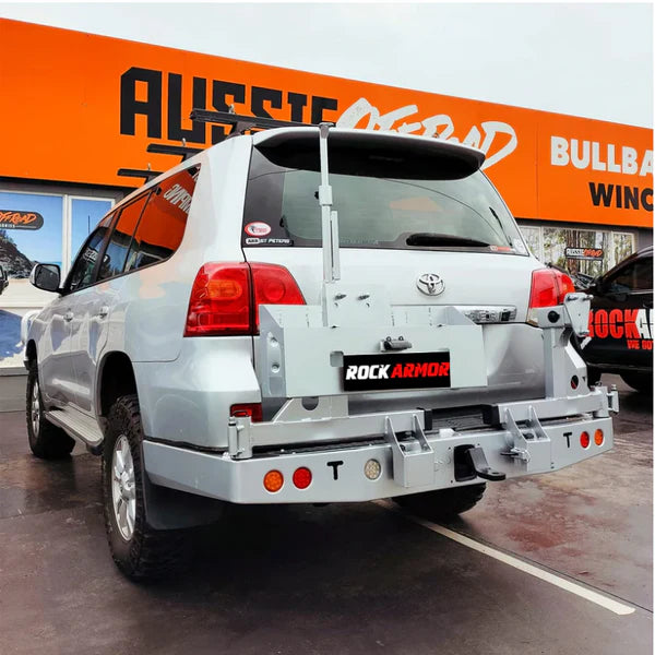 ROCKARMOR STEEL DUAL WHEEL CARRIER TO SUIT TOYOTA LANDCRUISER  FJ200 2008 To Current  (WITH BUILT IN TOWBAR)