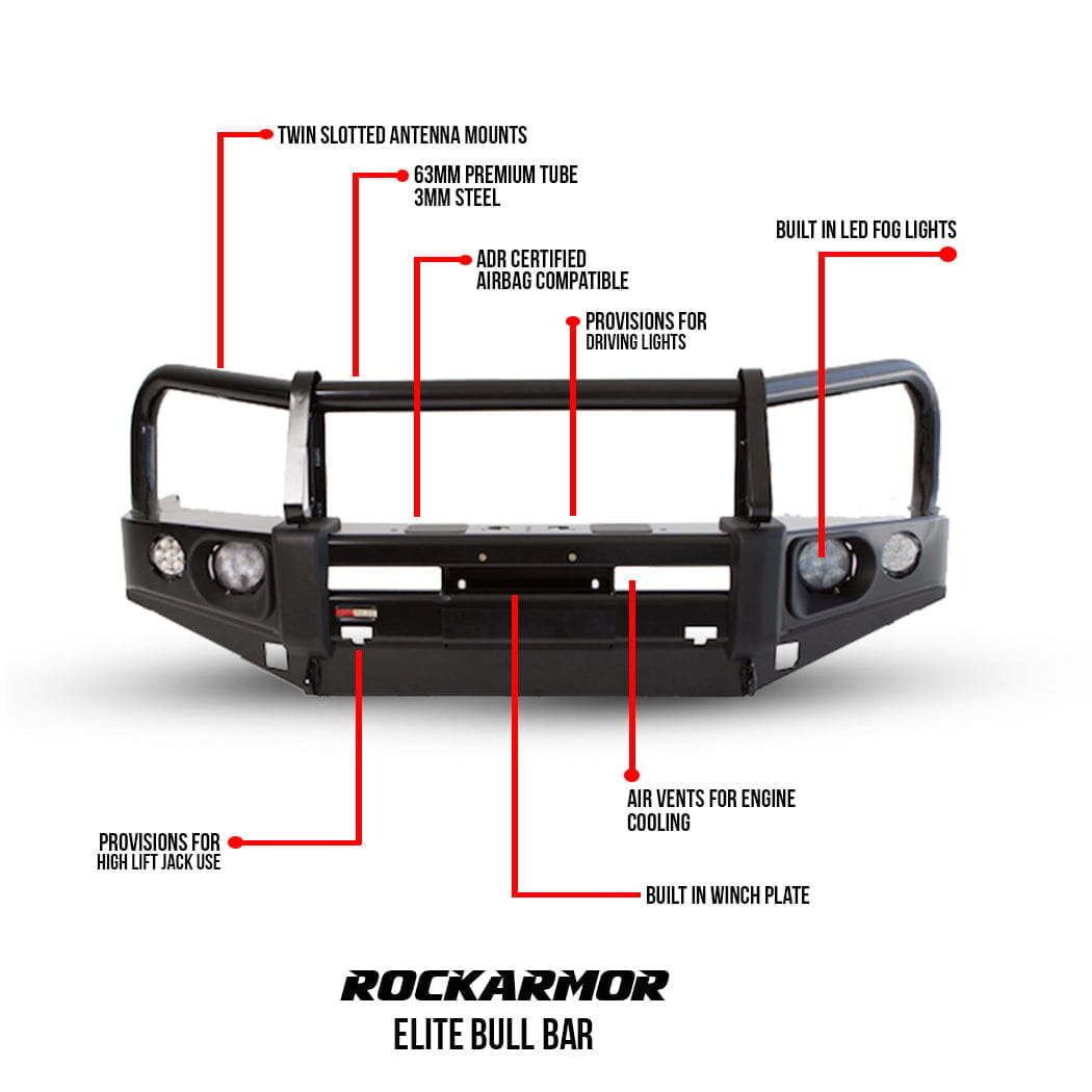 Rockarmor Elite Bullbar Frontal Combo To Suit Ford Ranger 2005- 2020 Px1 & 2