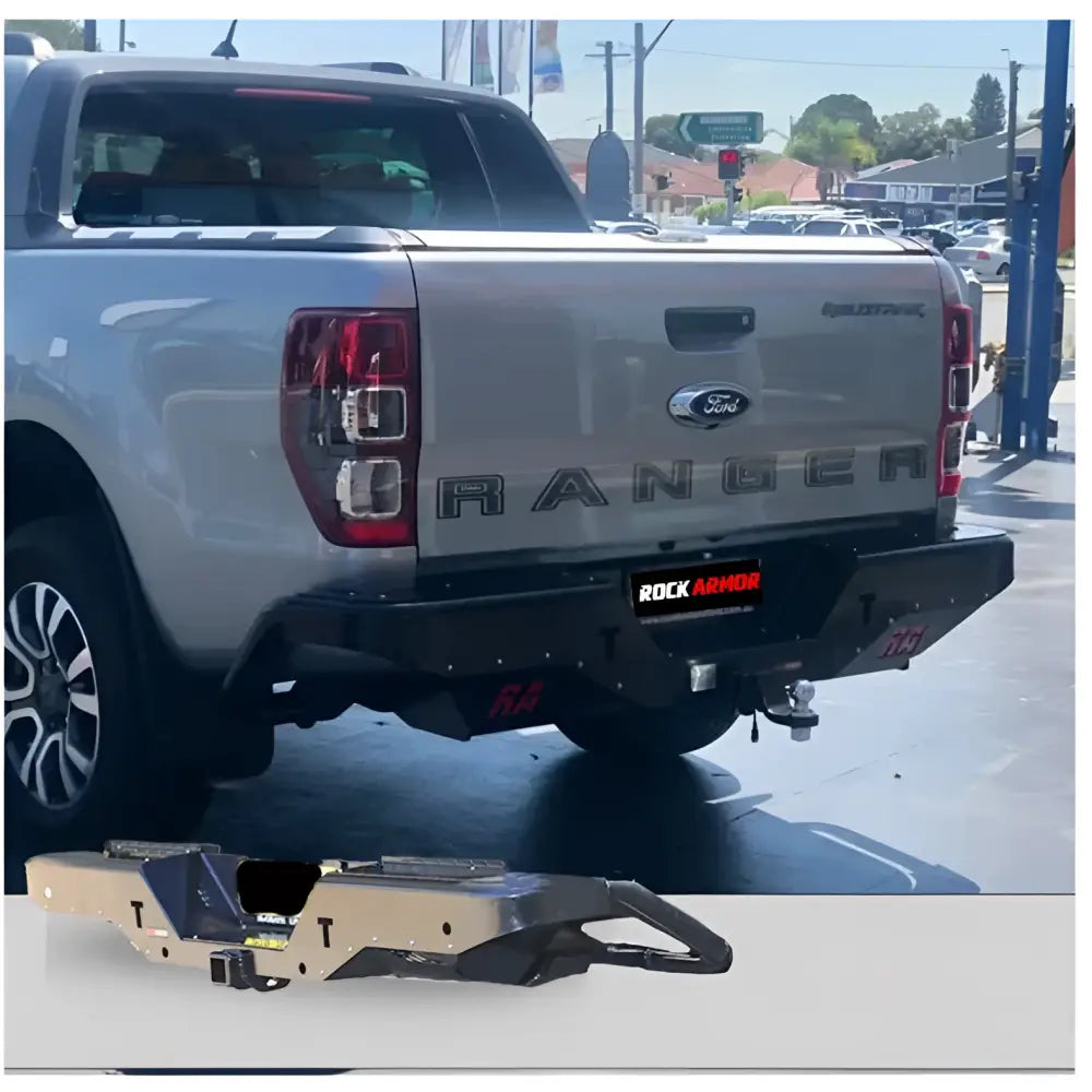 Rockamor Elite Steel Rear Step / Towbar To Suit Ford Ranger Wildtrack 2012-2020 - Rear Step