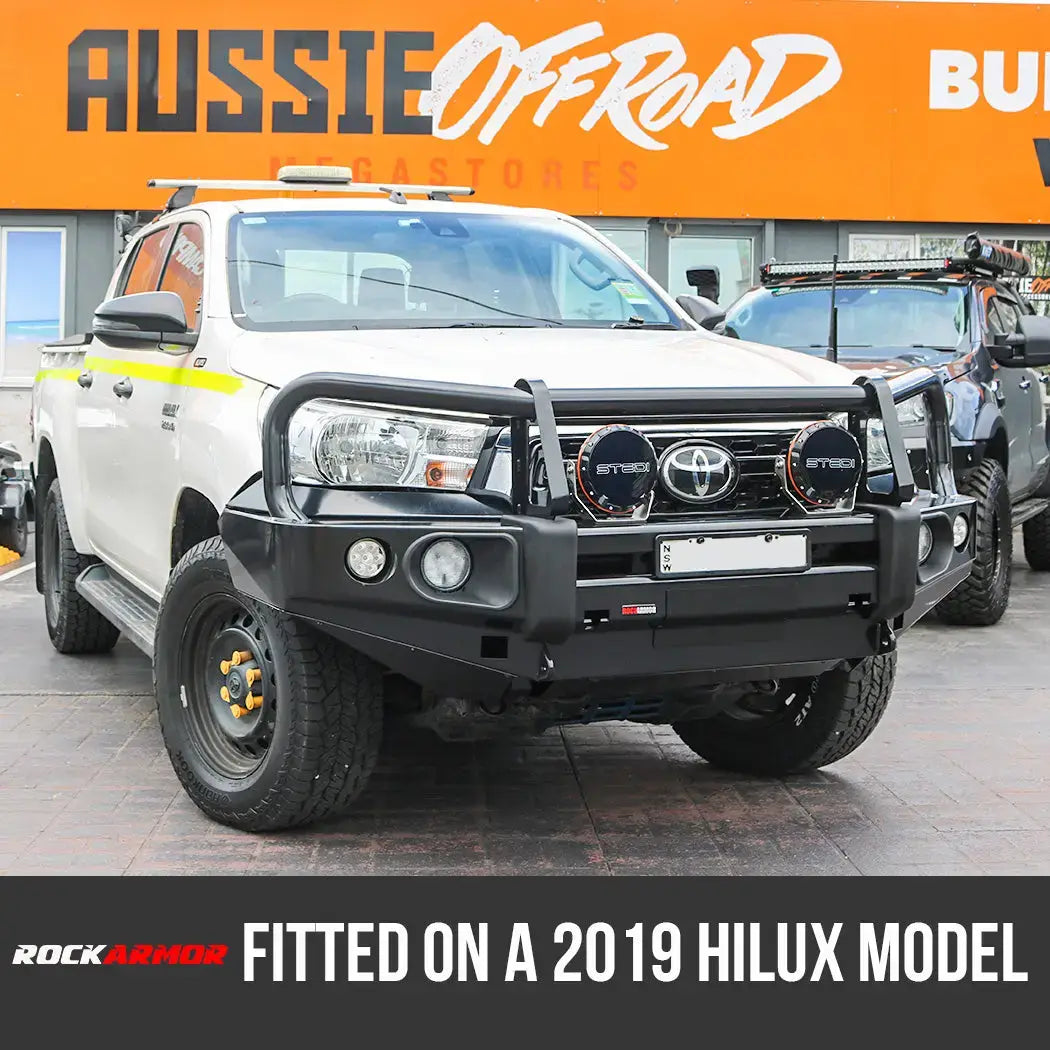 Rockarmor Elite Hoop Steel Bullbar - Toyota Hilux N80 2015-2020 (Full Bar Replacement)