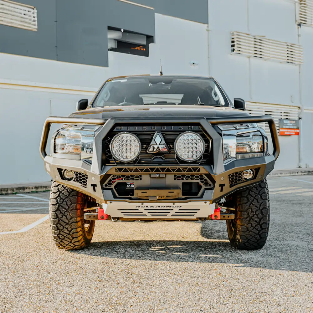 Rockarmor Gt Hoop Bullbar Combo Pack - Mitsubishi Mv Triton 2024 - Winch Bar Combo