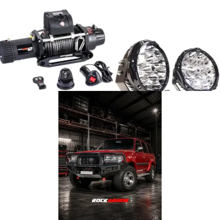 Rockarmor GT Hoop Bullbar Combo Pack - Toyota Landcruiser 80 Series