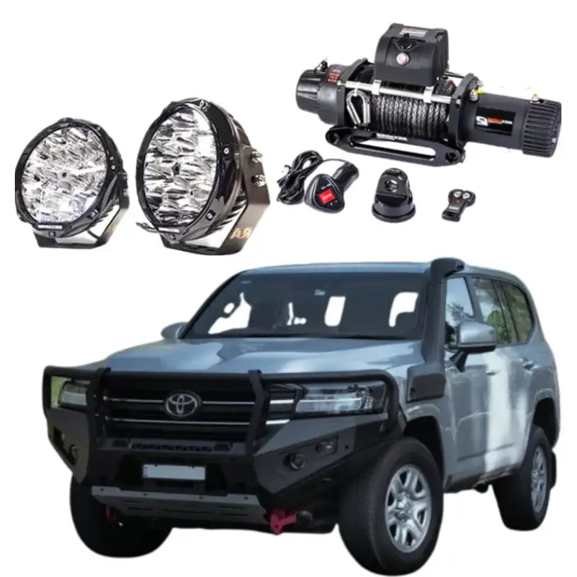 Rockarmor Gt Hoop Steel Bullbar Combo Pack - Toyota 300 2021+ - Winch Bar Combo