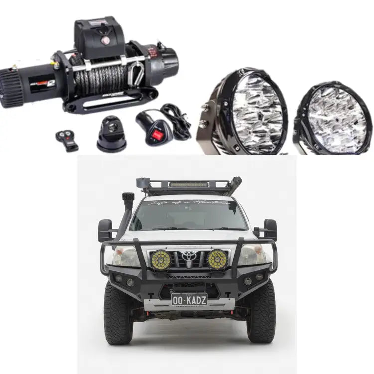 Rockarmor GT Hoop Bullbar Combo Pack - Toyota Prado 120 Series