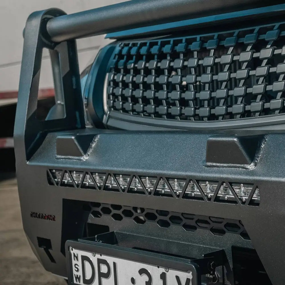 Rockarmor Gt Hoop Steel Bullbar - Mitsubishi Triton MQ 04/2015 - 10/2018 (Full Bar Replacement) - Winch Bar