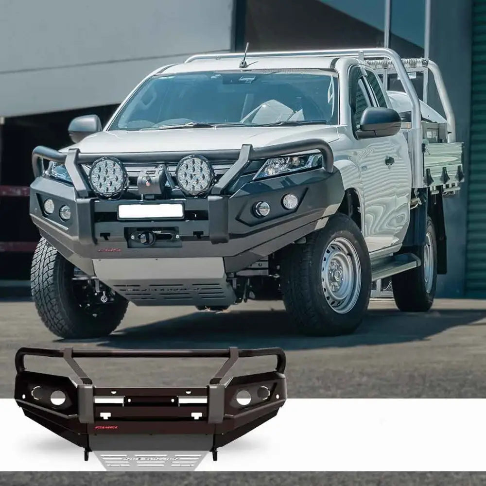 Rockarmor Gt Hoop Steel Bullbar - Mitsubishi Triton Mr 12/2018 - 02/2024 (Full Bar Replacement) - Winch Bar