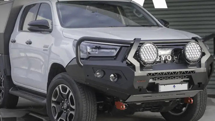 Rockarmor Gt Hoop Steel Bullbar - Toyota Sr Hilux 2020 to Current (Full Bar Replacement) - Winch Bar