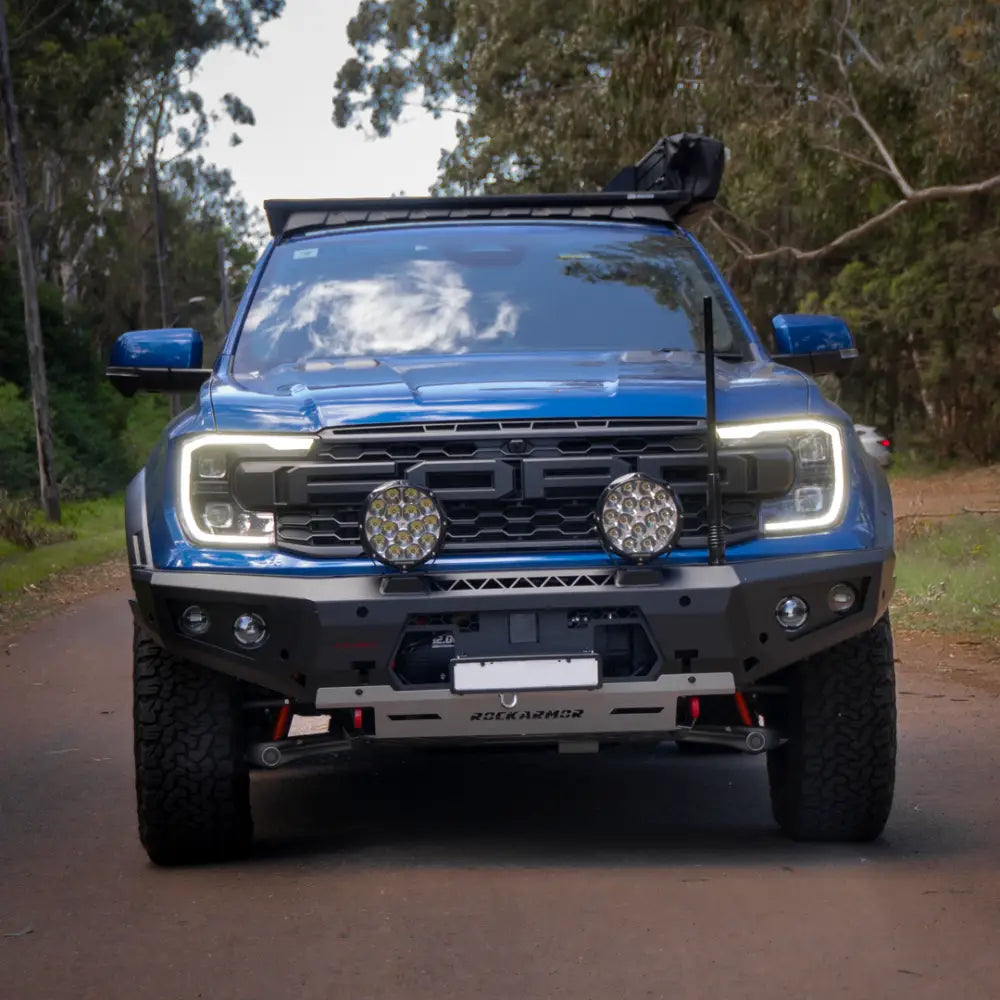 Rockarmor Gt Hoopless Steel Bullbar Combo Package - Ranger Raptor Next Gen 2023 to Current (Full Bar Replacement)