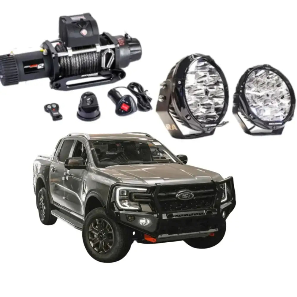 Rockarmor Gt Steel Hoop Bullbar Combo - Next Gen Ford Ranger 22+ - Winch Bar Combo