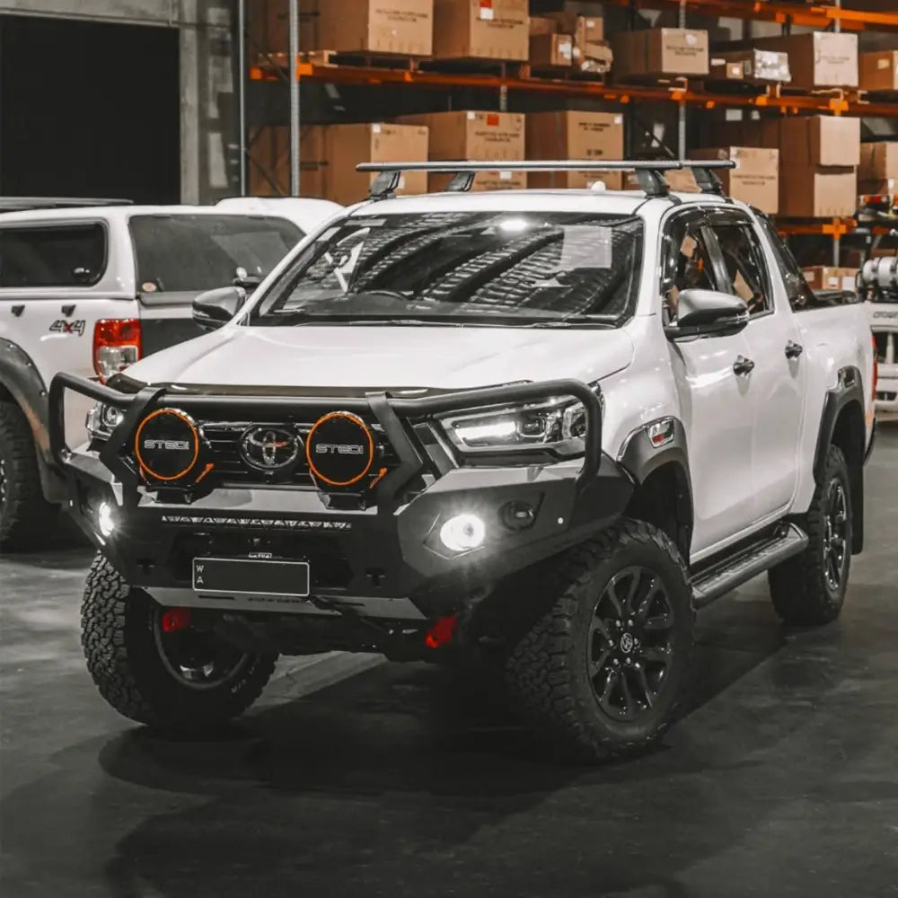 Rockarmor Gt Steel Hoop Bullbar Combo Pack - Toyota Hilux 2020-2025 - Winch Bar Combo