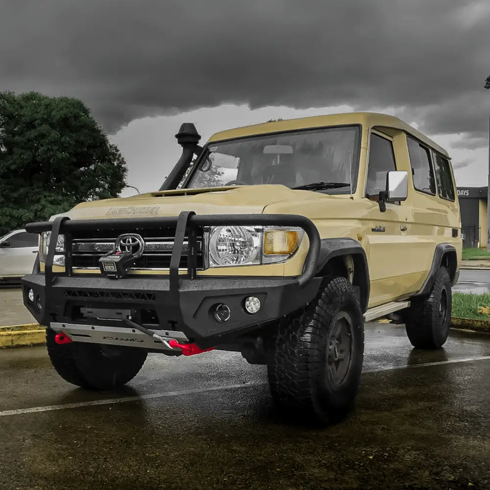 Rockarmor Gt Steel Hoop Bullbar Combo Pack - Toyota Landcruiser 76,78,79 2007-2023 (Full Bar Replacement) - Winch Bar