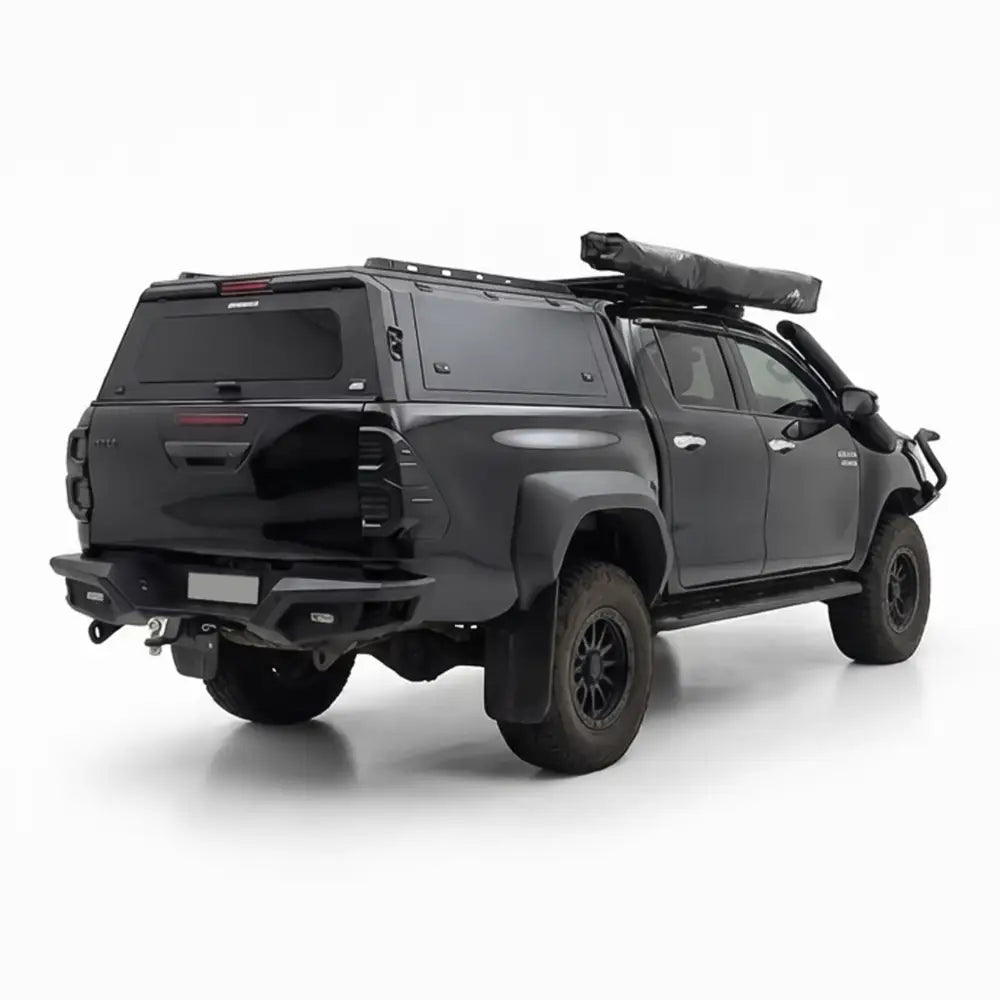 Rockarmor N80 Hilux Aluminium Canopy rear side angle