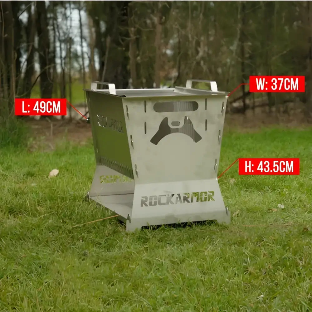 Rockarmor Premium Camp Fire Pit & Bbq Grille - Fire Pit