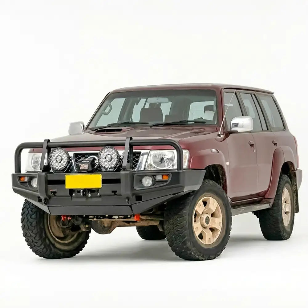 Rockarmor Premium Steel Bullbar - Nissan Patrol Gu4 2005 To Current (Full Bar Replacement) - Winch Bar