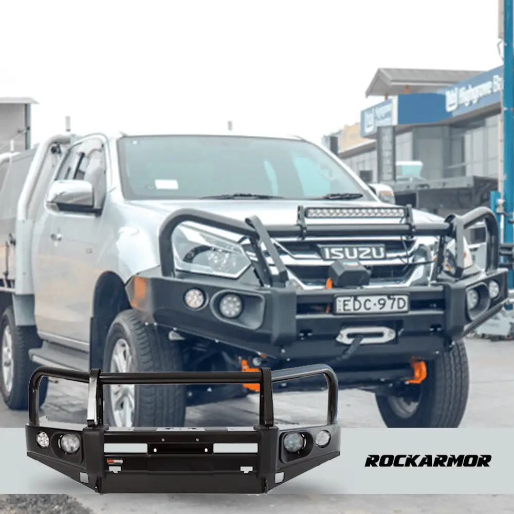 Rockarmor Rock Pack, Isuzu Dmax 01/2017-07/2020 | Elite Hoop Bullbar + Rock Sliders - Rock Pack