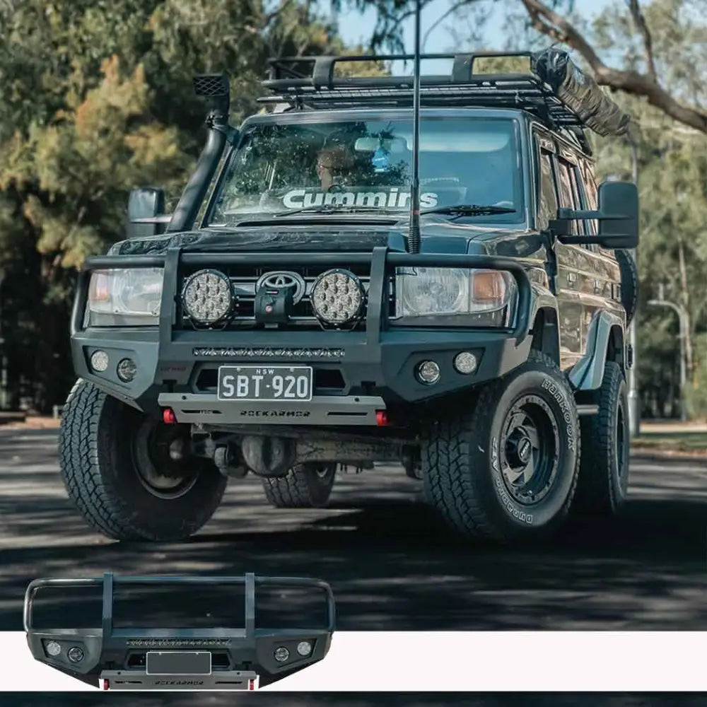 Rockarmor Rock Pack, Toyota Landcruiser 76 78 79 2007-11/2023 | GT Hoop Bullbar + Rock Sliders - Rock Pack