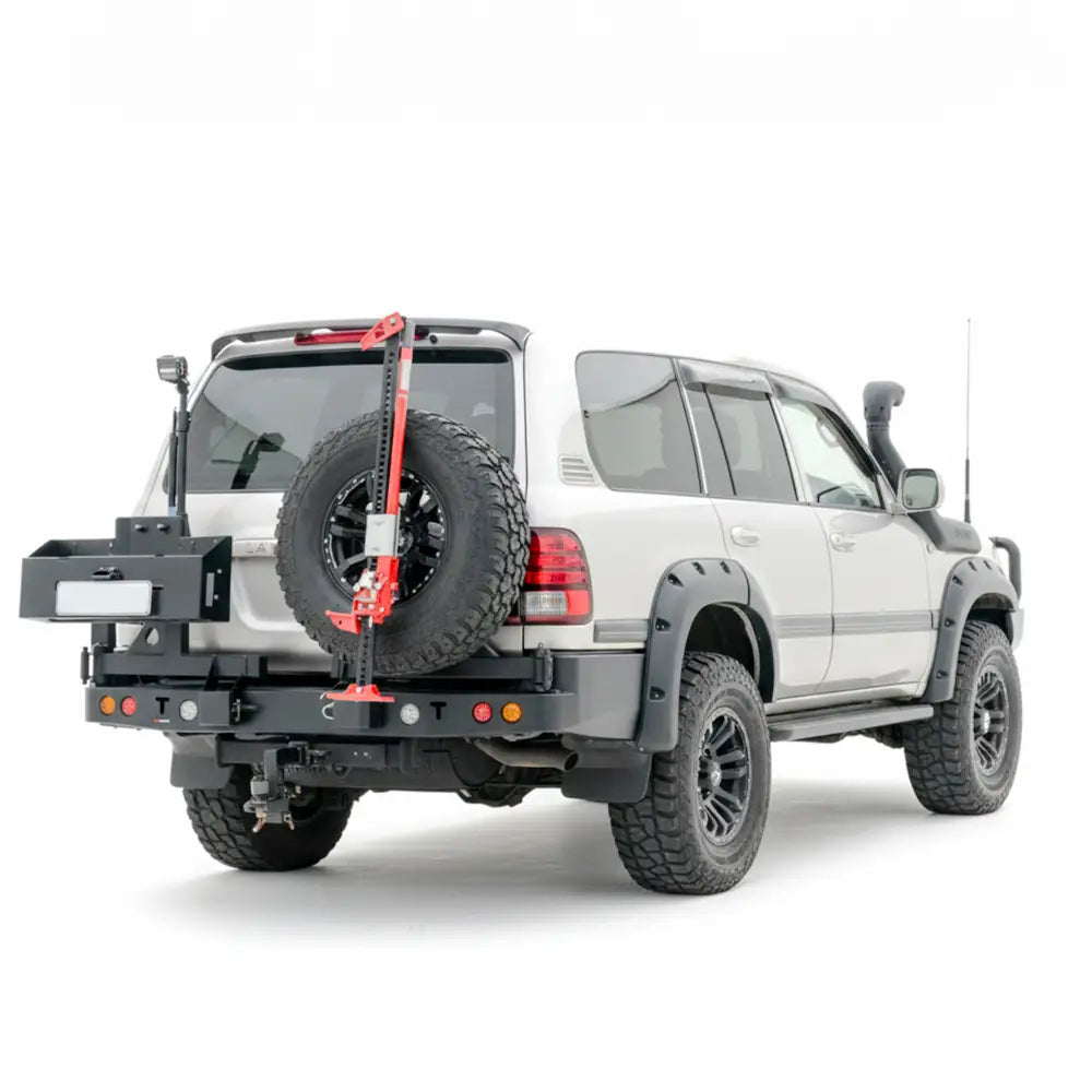 Rockarmor Steel Dual Wheel Carrier - Toyota Landcruiser Fj105 Series 1998-2002 Live Axle (Solid Front End)