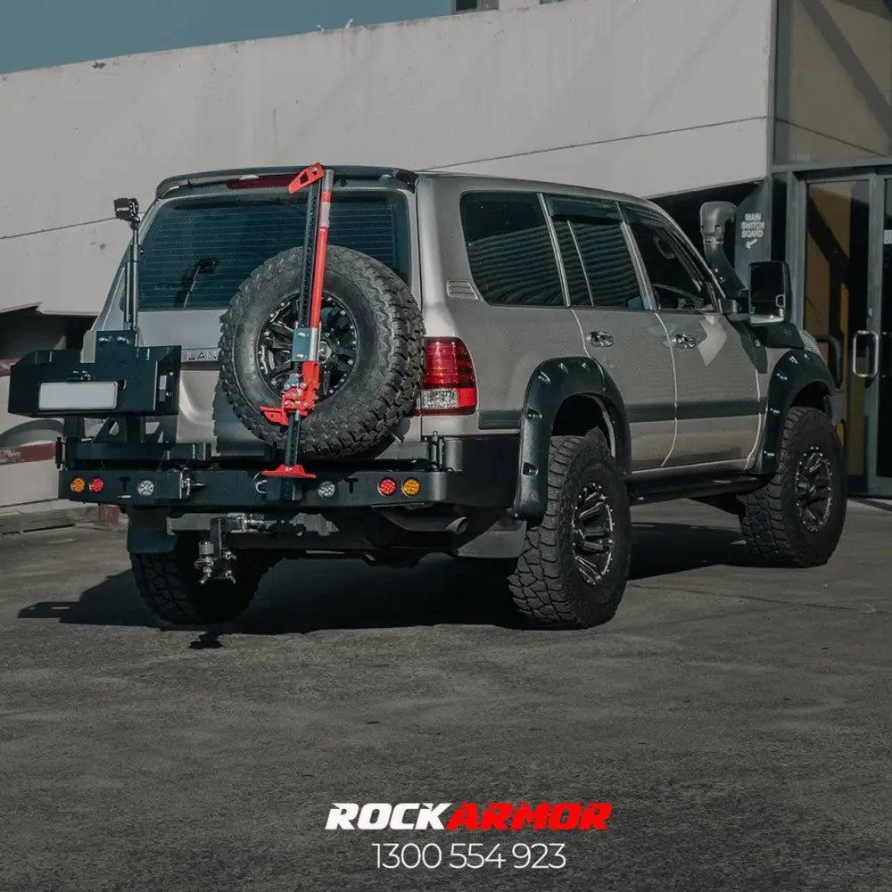 Rockarmor Steel Dual Wheel Carrier - Toyota Landcruiser Fj105 Series 1998-2002 Live Axle (Solid Front End)