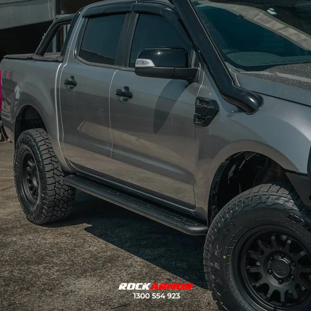 Rockarmor Steel Rockslider Side Steps - Ford Ranger Px1 Px2 Px3 Dual Cab/Extra Cab 2012-2022