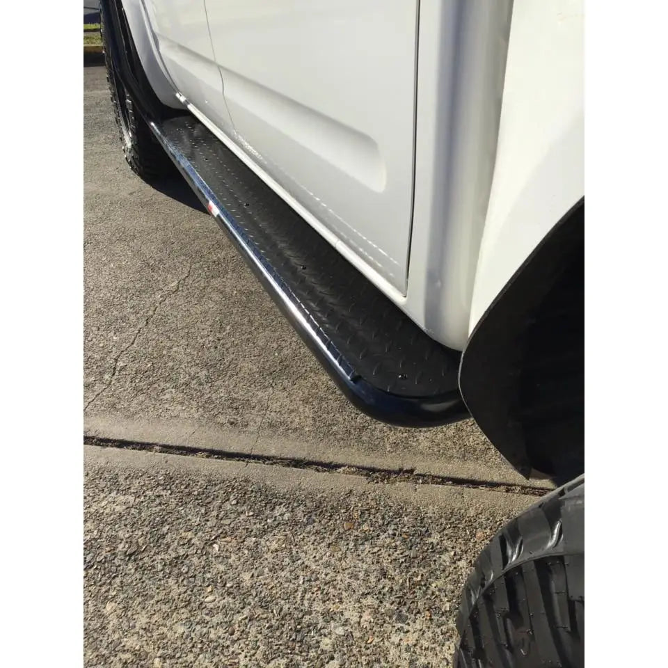 Rockarmor Steel Rockslider Side Steps - Nissan Navara D40