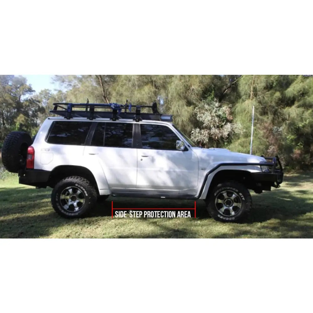 Rockarmor Steel Rockslider Side Steps - Nissan Patrol Y61 Gu1 & Gu4 1998 To Current