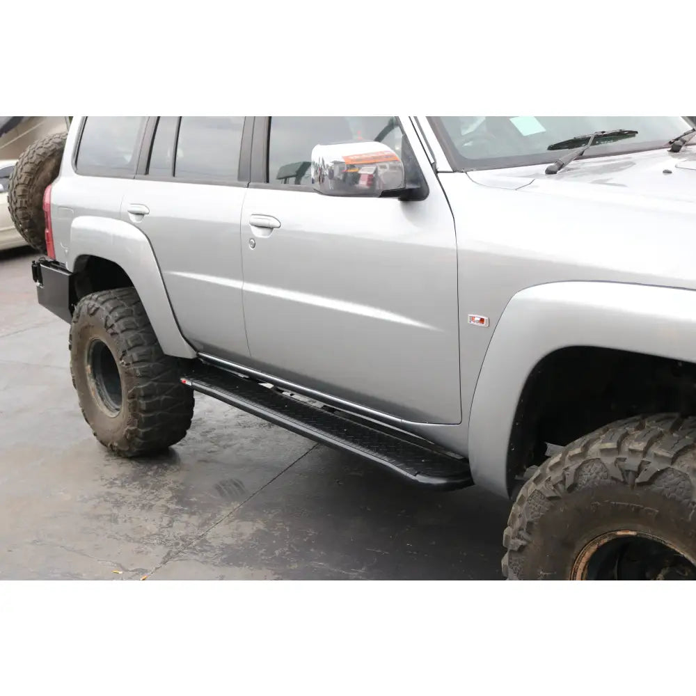 Rockarmor Steel Rockslider Side Steps - Nissan Patrol Y61 Gu1 & Gu4 1998 To Current