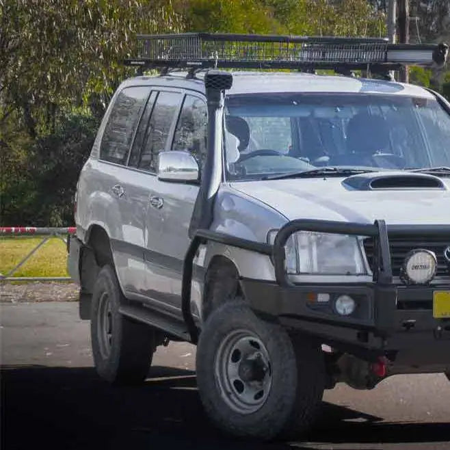 Rockarmor Steel Rockslider Side Steps - Toyota Landcruiser 105 1998-2007 Series Wagon Solid Live Axle